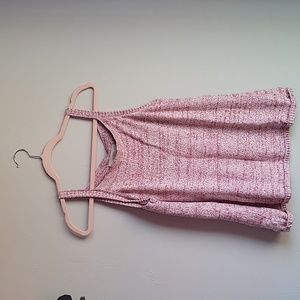 LOFT Square Neck Sweater Tank in Ted and White Marled Yarn